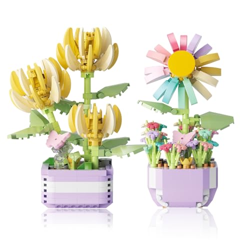 GZGXKJ 2 PCS Klemmbausteine Blumen Mini Baustein Blume Bonsai Simulation Topf Pflanze Partikel Blumen Bausteine Set Ziegel Spielzeug Heimdekoration GZGXKJ 2 PCS Klemmbausteine Blumen Mini Baustein Blume Bonsai Simulation Topf Pflanze Partikel Blumen Bausteine Set Ziegel Spielzeug Heimdekoration von GZGXKJ