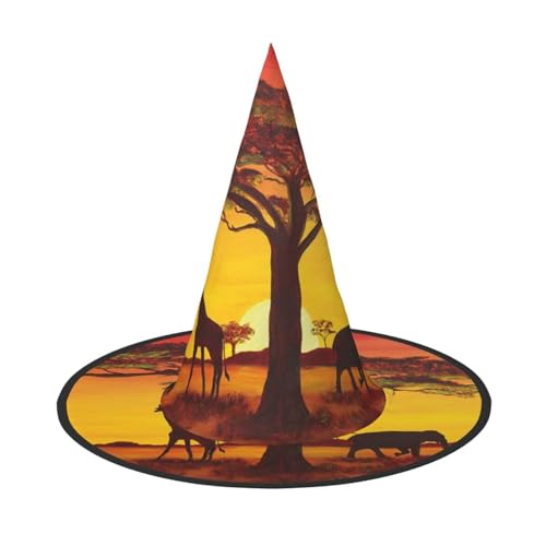 GZHYHAKAN Afrikanischer Tierhut mit Sonnenuntergang-Druck, Halloween-Hut für Partys, Karneval und Rollenspiele - leicht, bequem GZHYHAKAN Afrikanischer Tierhut mit Sonnenuntergang-Druck, Halloween-Hut für Partys, Karneval und Rollenspiele - leicht, bequem von GZHYHAKAN