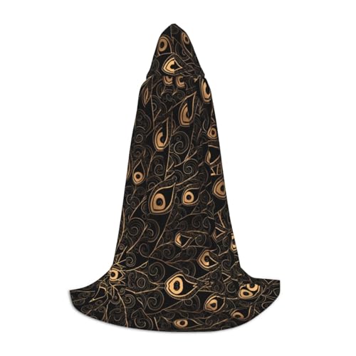 GZHYHAKAN Bedruckter Kapuzenumhang mit goldenen Federn für Teenager, perfekt für Halloween, Rollenspiele und Themenpartys GZHYHAKAN Bedruckter Kapuzenumhang mit goldenen Federn für Teenager, perfekt für Halloween, Rollenspiele und Themenpartys von GZHYHAKAN