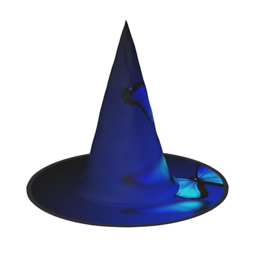 GZHYHAKAN Blauer Schmetterlings-Print Halloween Hut für Partys, Karneval und Rollenspiele - leicht, bequem GZHYHAKAN Blauer Schmetterlings-Print Halloween Hut für Partys, Karneval und Rollenspiele - leicht, bequem von GZHYHAKAN
