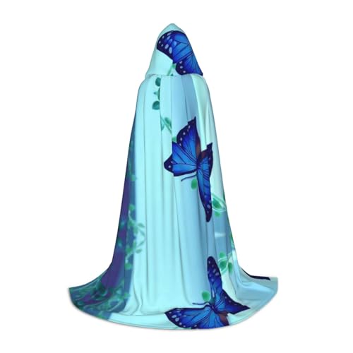 GZHYHAKAN Blauer Schmetterlings-Umhang mit Kapuze für Teenager, perfekt für Halloween, Rollenspiele und Themenpartys GZHYHAKAN Blauer Schmetterlings-Umhang mit Kapuze für Teenager, perfekt für Halloween, Rollenspiele und Themenpartys von GZHYHAKAN