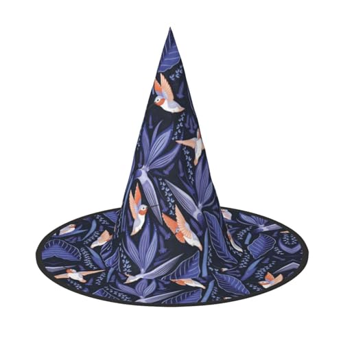 GZHYHAKAN Blauer und orangefarbener Vogel-Print Halloween-Hut für Partys, Karneval und Rollenspiele - leicht, bequem GZHYHAKAN Blauer und orangefarbener Vogel-Print Halloween-Hut für Partys, Karneval und Rollenspiele - leicht, bequem von GZHYHAKAN