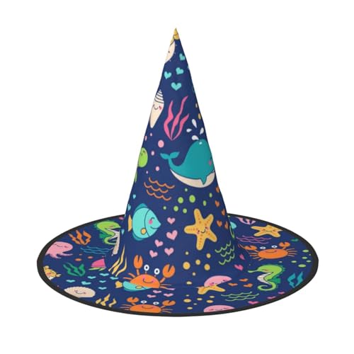 GZHYHAKAN Cartoon Seefisch Print Halloween Hut für Partys, Karneval und Rollenspiele - leicht, bequem GZHYHAKAN Cartoon Seefisch Print Halloween Hut für Partys, Karneval und Rollenspiele - leicht, bequem von GZHYHAKAN