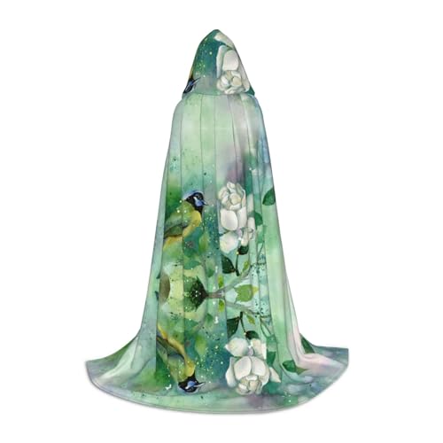 GZHYHAKAN Gardenia Kapuzenumhang mit Blumenmotiv und Vögeln für Teenager, perfekt für Halloween, Rollenspiele und Themenpartys GZHYHAKAN Gardenia Kapuzenumhang mit Blumenmotiv und Vögeln für Teenager, perfekt für Halloween, Rollenspiele und Themenpartys von GZHYHAKAN