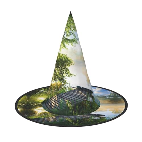 GZHYHAKAN Halloween-Hut mit Landschaftsbäumen für Partys, Karneval und Rollenspiele – leicht, bequem von GZHYHAKAN