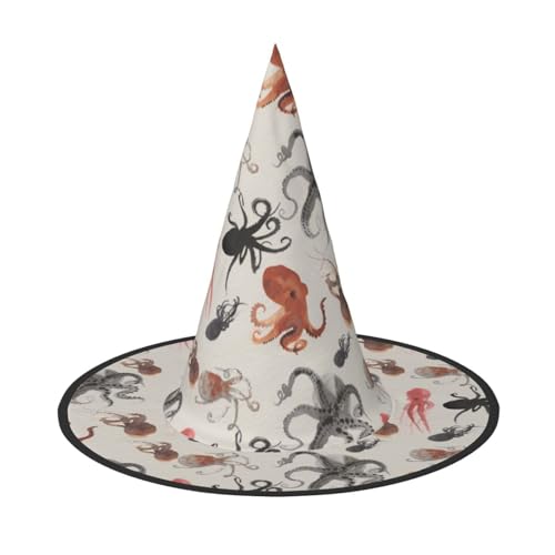 GZHYHAKAN Halloween-Hut mit farbigem Oktopus-Druck, für Partys, Karneval und Rollenspiele – leicht, bequem GZHYHAKAN Halloween-Hut mit farbigem Oktopus-Druck, für Partys, Karneval und Rollenspiele – leicht, bequem von GZHYHAKAN