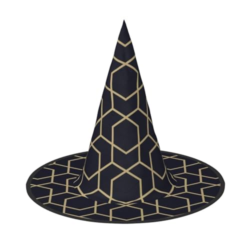 GZHYHAKAN Halloween Hut mit geometrischen Linien für Partys, Karneval und Rollenspiele - leicht, bequem von GZHYHAKAN