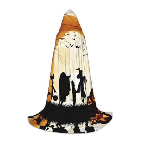 GZHYHAKAN Halloween-Kürbis-Druck, Kapuzenumhang für Teenager, perfekt für Halloween, Rollenspiele und Themenpartys GZHYHAKAN Halloween-Kürbis-Druck, Kapuzenumhang für Teenager, perfekt für Halloween, Rollenspiele und Themenpartys von GZHYHAKAN