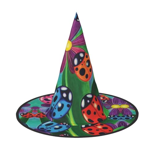 GZHYHAKAN Halloween-Mütze mit buntem Marienkäfer-Druck, für Partys, Karneval und Rollenspiele – leicht, bequem GZHYHAKAN Halloween-Mütze mit buntem Marienkäfer-Druck, für Partys, Karneval und Rollenspiele – leicht, bequem von GZHYHAKAN
