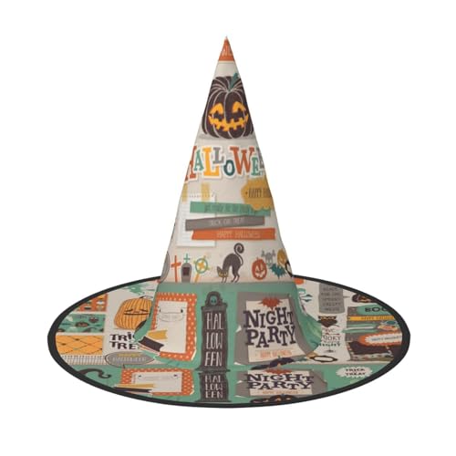 GZHYHAKAN Halloween Scrapbook Print Halloween Hut für Partys, Karneval und Rollenspiele - leicht, bequem von GZHYHAKAN