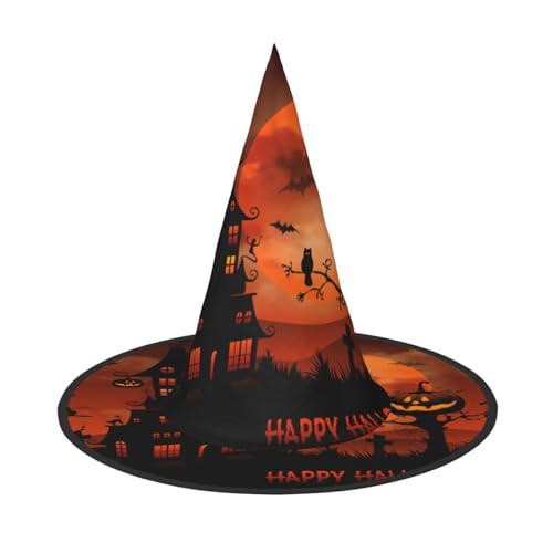 GZHYHAKAN Happy Halloween Print Halloween Hut für Partys, Karneval und Rollenspiele - leicht, bequem von GZHYHAKAN