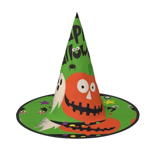 GZHYHAKAN Happy Halloween Print Halloween Hut für Partys, Karneval und Rollenspiele - leicht, bequem von GZHYHAKAN
