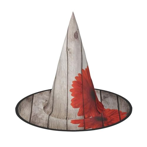 GZHYHAKAN Holzbrett Retro Blume Rot Dahlie Druck Halloween Hut für Partys, Karneval und Rollenspiele - Leicht, Bequem GZHYHAKAN Holzbrett Retro Blume Rot Dahlie Druck Halloween Hut für Partys, Karneval und Rollenspiele - Leicht, Bequem von GZHYHAKAN