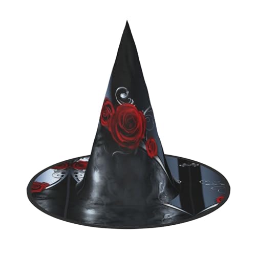 GZHYHAKAN Hübscher Rosendruck Halloween Hut für Partys, Karneval und Rollenspiele - leicht, bequem GZHYHAKAN Hübscher Rosendruck Halloween Hut für Partys, Karneval und Rollenspiele - leicht, bequem von GZHYHAKAN