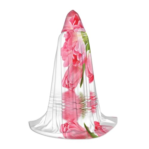 GZHYHAKAN Hübscher rosa Kapuzenumhang mit Blumenmuster für Teenager, perfekt für Halloween, Rollenspiele und Themenpartys GZHYHAKAN Hübscher rosa Kapuzenumhang mit Blumenmuster für Teenager, perfekt für Halloween, Rollenspiele und Themenpartys von GZHYHAKAN