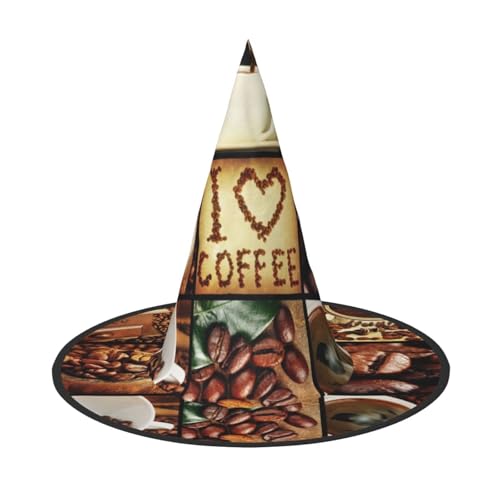 GZHYHAKAN Kaffee Collage Print Halloween Hut für Partys, Karneval und Rollenspiele - leicht, bequem GZHYHAKAN Kaffee Collage Print Halloween Hut für Partys, Karneval und Rollenspiele - leicht, bequem von GZHYHAKAN