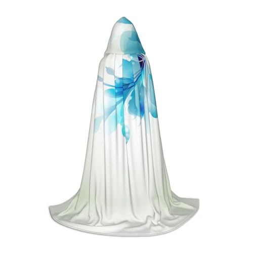 GZHYHAKAN Kapuzenumhang mit Blautönen, Blumendruck, für Teenager, perfekt für Halloween, Rollenspiele und Themenpartys GZHYHAKAN Kapuzenumhang mit Blautönen, Blumendruck, für Teenager, perfekt für Halloween, Rollenspiele und Themenpartys von GZHYHAKAN