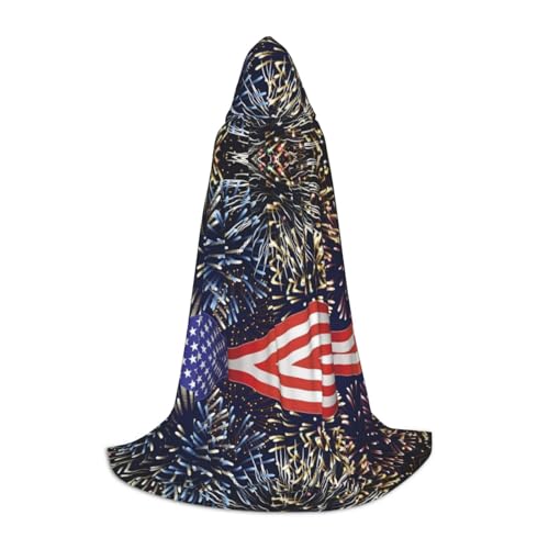 GZHYHAKAN Kapuzenumhang mit Flaggenfeuerwerk, für Jugendliche, perfekt für Halloween, Rollenspiele und Themenpartys GZHYHAKAN Kapuzenumhang mit Flaggenfeuerwerk, für Jugendliche, perfekt für Halloween, Rollenspiele und Themenpartys von GZHYHAKAN