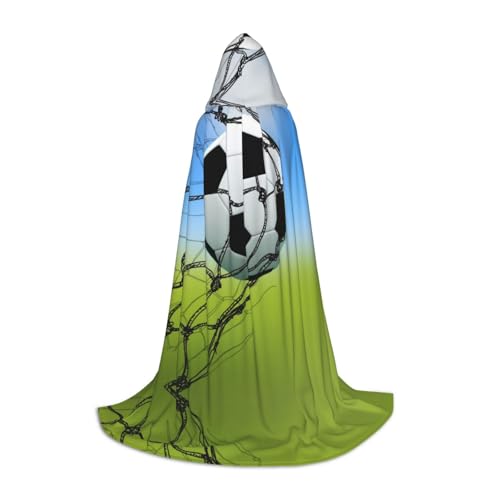 GZHYHAKAN Kapuzenumhang mit Fußballnetzwerk für Jugendliche, perfekt für Halloween, Rollenspiele und Themenpartys GZHYHAKAN Kapuzenumhang mit Fußballnetzwerk für Jugendliche, perfekt für Halloween, Rollenspiele und Themenpartys von GZHYHAKAN