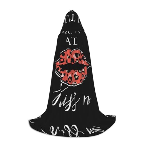 GZHYHAKAN Kapuzenumhang mit Leopardenlippenmuster für Teenager, perfekt für Halloween, Rollenspiele und Themenpartys GZHYHAKAN Kapuzenumhang mit Leopardenlippenmuster für Teenager, perfekt für Halloween, Rollenspiele und Themenpartys von GZHYHAKAN