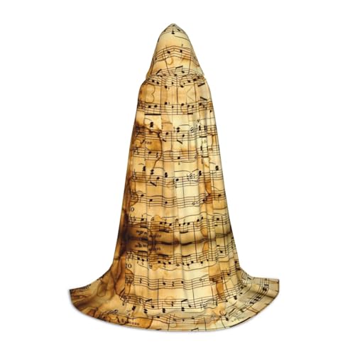 GZHYHAKAN Kapuzenumhang mit Musiknoten-Druck, für Teenager, perfekt für Halloween, Rollenspiele und Themenpartys GZHYHAKAN Kapuzenumhang mit Musiknoten-Druck, für Teenager, perfekt für Halloween, Rollenspiele und Themenpartys von GZHYHAKAN