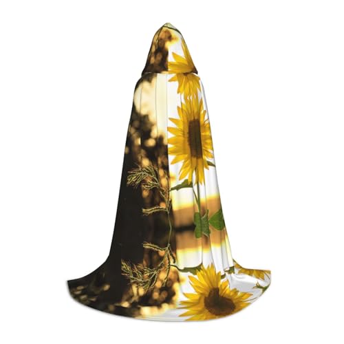 GZHYHAKAN Kapuzenumhang mit Sonnenblumen-Motiv, für Teenager, perfekt für Halloween, Rollenspiele und Themenpartys GZHYHAKAN Kapuzenumhang mit Sonnenblumen-Motiv, für Teenager, perfekt für Halloween, Rollenspiele und Themenpartys von GZHYHAKAN