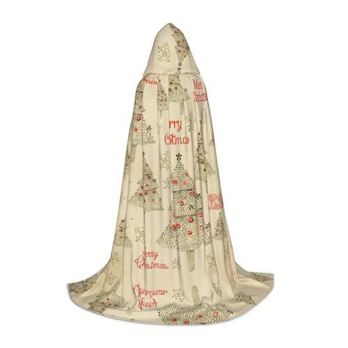GZHYHAKAN Kapuzenumhang mit Weihnachtsbaumdruck für Jugendliche, perfekt für Halloween, Rollenspiele und Themenpartys GZHYHAKAN Kapuzenumhang mit Weihnachtsbaumdruck für Jugendliche, perfekt für Halloween, Rollenspiele und Themenpartys von GZHYHAKAN
