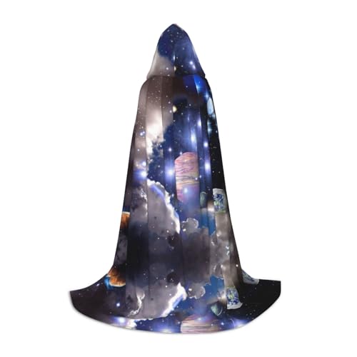 GZHYHAKAN Kapuzenumhang mit Weltraumplaneten-Druck, für Teenager, perfekt für Halloween, Rollenspiele und Themenpartys GZHYHAKAN Kapuzenumhang mit Weltraumplaneten-Druck, für Teenager, perfekt für Halloween, Rollenspiele und Themenpartys von GZHYHAKAN