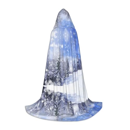 GZHYHAKAN Kapuzenumhang mit Winterlandschaft für Teenager, perfekt für Halloween, Rollenspiele und Themenpartys GZHYHAKAN Kapuzenumhang mit Winterlandschaft für Teenager, perfekt für Halloween, Rollenspiele und Themenpartys von GZHYHAKAN