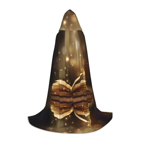 GZHYHAKAN Kapuzenumhang mit magischem Buchdruck für Teenager, perfekt für Halloween, Rollenspiele und Themenpartys GZHYHAKAN Kapuzenumhang mit magischem Buchdruck für Teenager, perfekt für Halloween, Rollenspiele und Themenpartys von GZHYHAKAN