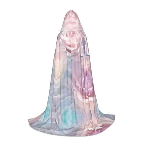 GZHYHAKAN Kapuzenumhang mit rosa Blumen für Teenager, perfekt für Halloween, Rollenspiele und Themenpartys GZHYHAKAN Kapuzenumhang mit rosa Blumen für Teenager, perfekt für Halloween, Rollenspiele und Themenpartys von GZHYHAKAN