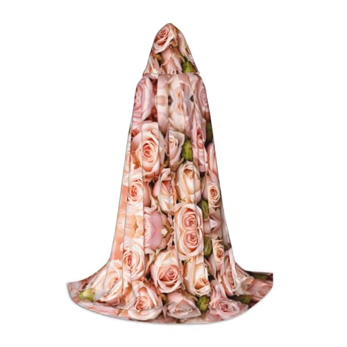 GZHYHAKAN Kapuzenumhang mit rosa Rosen für Teenager, perfekt für Halloween, Rollenspiele und Themenpartys GZHYHAKAN Kapuzenumhang mit rosa Rosen für Teenager, perfekt für Halloween, Rollenspiele und Themenpartys von GZHYHAKAN