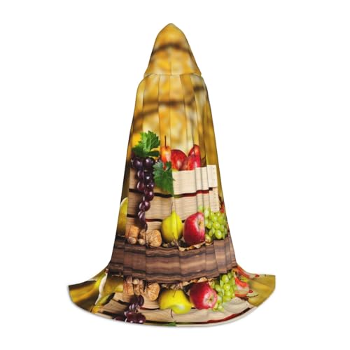 GZHYHAKAN Kapuzenumhang mit roten Blättern und Früchten für Teenager, perfekt für Halloween, Rollenspiele und Themenpartys GZHYHAKAN Kapuzenumhang mit roten Blättern und Früchten für Teenager, perfekt für Halloween, Rollenspiele und Themenpartys von GZHYHAKAN