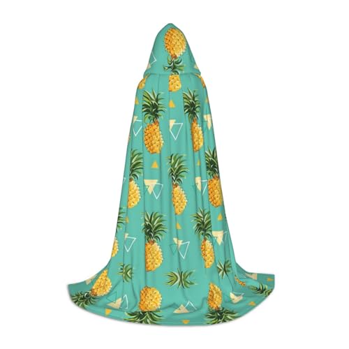 GZHYHAKAN Kapuzenumhang mit tropischen Früchten und Ananas-Druck, für Teenager, perfekt für Halloween, Rollenspiele und Themenpartys von GZHYHAKAN