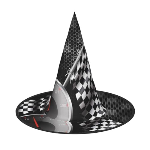 GZHYHAKAN Karierte Flagge Racing Print Halloween Hut für Partys, Karneval und Rollenspiele - leicht, bequem GZHYHAKAN Karierte Flagge Racing Print Halloween Hut für Partys, Karneval und Rollenspiele - leicht, bequem von GZHYHAKAN