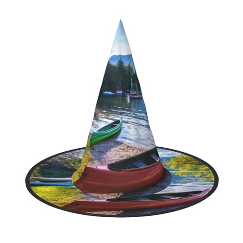 GZHYHAKAN Lake With Boats Canoes Park Print Halloween Hat For Parties, Carnivals, And Role Play - Lightweight, Comfortable GZHYHAKAN Lake With Boats Canoes Park Print Halloween Hat For Parties, Carnivals, And Role Play - Lightweight, Comfortable von GZHYHAKAN