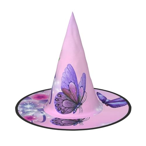 GZHYHAKAN Lila Schmetterling Print Halloween Hut für Partys, Karneval und Rollenspiele - leicht, bequem GZHYHAKAN Lila Schmetterling Print Halloween Hut für Partys, Karneval und Rollenspiele - leicht, bequem von GZHYHAKAN