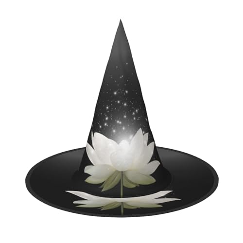 GZHYHAKAN Lotusblumen-Print Halloween Hut für Partys, Karneval und Rollenspiele - leicht, bequem von GZHYHAKAN