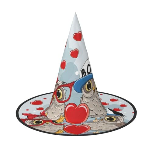 GZHYHAKAN Niedlicher Halloween-Hut mit Eulen-Druck, für Partys, Karneval, Rollenspiele - leicht, bequem von GZHYHAKAN