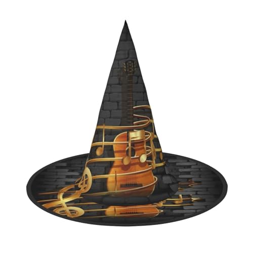 GZHYHAKAN Note Gitarre Druck Halloween Hut für Partys, Karneval und Rollenspiele - leicht, bequem GZHYHAKAN Note Gitarre Druck Halloween Hut für Partys, Karneval und Rollenspiele - leicht, bequem von GZHYHAKAN