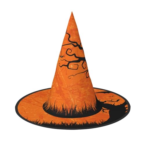 GZHYHAKAN Orange Halloween Party Print Halloween Hut für Partys, Karneval und Rollenspiele - leicht, bequem von GZHYHAKAN