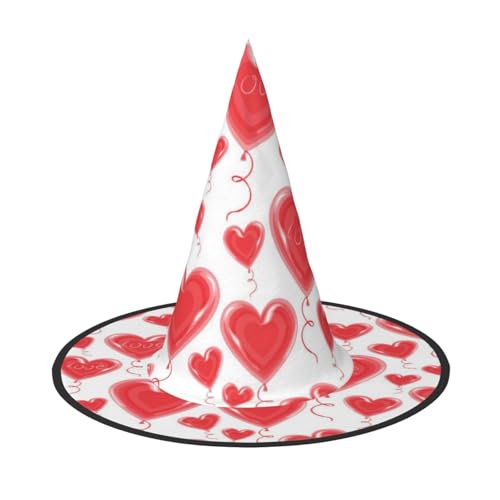 GZHYHAKAN Romantischer roter Herz-Print Halloween Hut für Partys, Karneval und Rollenspiele - leicht, bequem GZHYHAKAN Romantischer roter Herz-Print Halloween Hut für Partys, Karneval und Rollenspiele - leicht, bequem von GZHYHAKAN