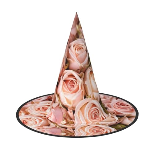 GZHYHAKAN Rosa Rosen Druck Halloween Hut für Partys, Karneval und Rollenspiele - leicht, bequem von GZHYHAKAN