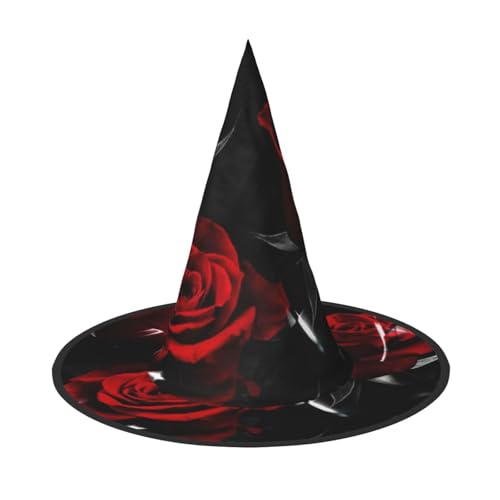 GZHYHAKAN Rote Rose Print Halloween Hut für Partys, Karneval und Rollenspiele - leicht, bequem GZHYHAKAN Rote Rose Print Halloween Hut für Partys, Karneval und Rollenspiele - leicht, bequem von GZHYHAKAN