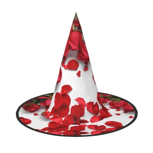 GZHYHAKAN Rote Rosenblüten Druck Halloween Hut für Partys, Karneval und Rollenspiele - leicht, bequem von GZHYHAKAN