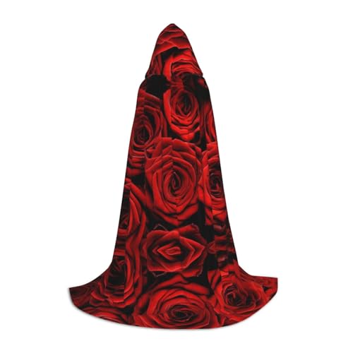 GZHYHAKAN Roter Kapuzenumhang mit Rosenmotiv, für Teenager, perfekt für Halloween, Rollenspiele und Themenpartys GZHYHAKAN Roter Kapuzenumhang mit Rosenmotiv, für Teenager, perfekt für Halloween, Rollenspiele und Themenpartys von GZHYHAKAN