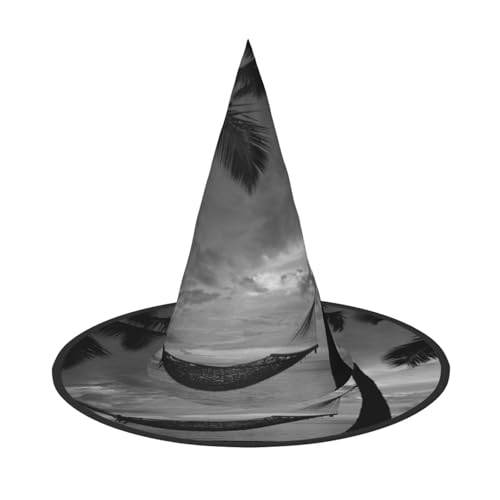 GZHYHAKAN Schwarz-Weiß-Strand-Print Halloween-Hut für Partys, Karneval und Rollenspiele - leicht, bequem GZHYHAKAN Schwarz-Weiß-Strand-Print Halloween-Hut für Partys, Karneval und Rollenspiele - leicht, bequem von GZHYHAKAN