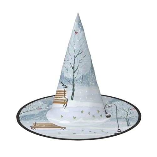 GZHYHAKAN Snow Falling In The Park Print Halloween Hat For Parties, Carnivals, And Role Play - Lightweight, Comfortable GZHYHAKAN Snow Falling In The Park Print Halloween Hat For Parties, Carnivals, And Role Play - Lightweight, Comfortable von GZHYHAKAN