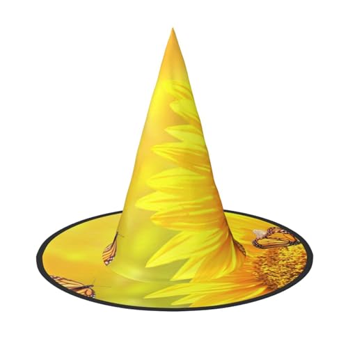 GZHYHAKAN Sonnenblume Schmetterling Sonniger Druck Halloween Hut für Partys, Karneval und Rollenspiele - leicht, bequem GZHYHAKAN Sonnenblume Schmetterling Sonniger Druck Halloween Hut für Partys, Karneval und Rollenspiele - leicht, bequem von GZHYHAKAN