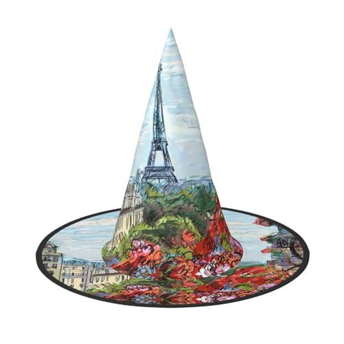 GZHYHAKAN Street In Paris Town Print Halloween Hut für Partys, Karneval und Rollenspiele - leicht, bequem von GZHYHAKAN